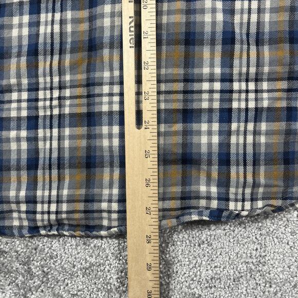 Pendleton Flannel Shirt Mens Medium Merino Wool Button Up Plaid Outdoors - Picture 7 of 10